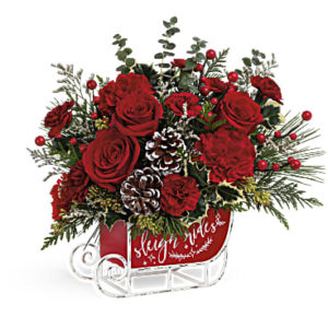 Teleflora's Vintage Sleigh Ride Bouquet